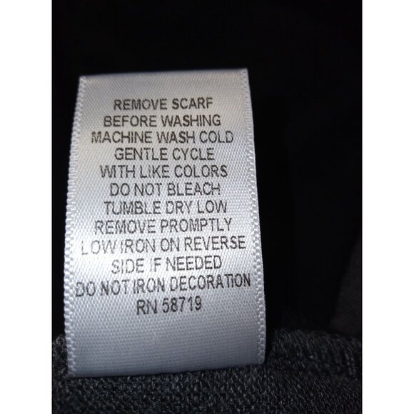 Studio Works Black Grey Cardigan Shirt Scarf Set Size Small - Picture 11 of 15